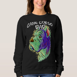 Färgämnet Pop Porträtt Käpp Corso Hund Pappa Far T Shirt