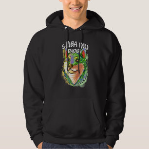 Färgämnet Pop Porträtt Shiba Inu Hund Pappa Far D Hoodie