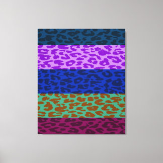 Färgämnet Retro Leopard Rand Mönster 3 Canvastryck