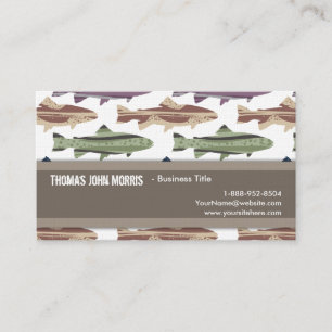 Färgämnet Roligt öring Fish Mönster Visitkort