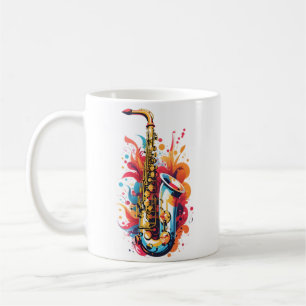Färgämnet saxofon kaffemugg