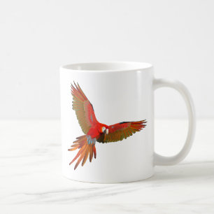 Färgämnet Scarlet macaw fly art Kaffemugg