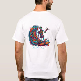 Färgämnet Skeleton Surfer T Shirt