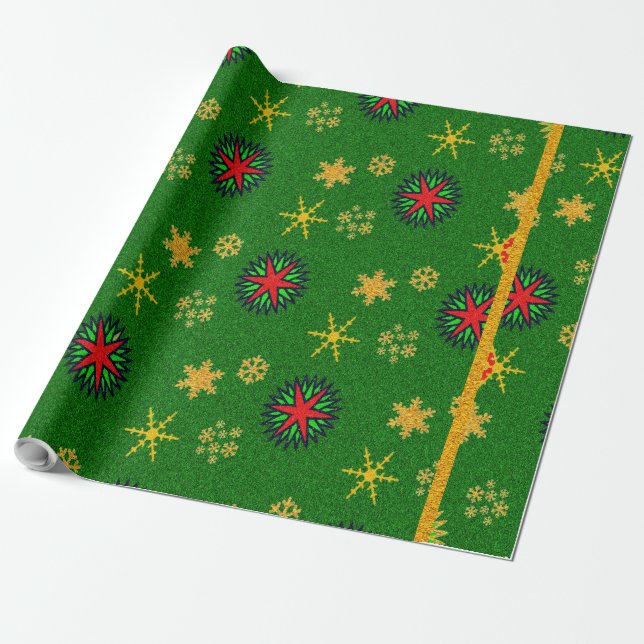 Färgämnet Snöflingor - Presentpapper (Utrullad)