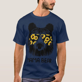 Färgämnet solrosben Mamma Bear Mor Bear Älskare T Shirt