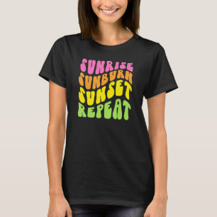 Färgämnet soluppgång Solnedgång Solnedgång Upprepa T Shirt