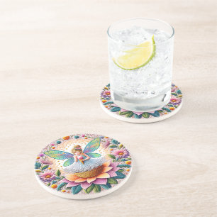 Färgämnet sommarblomma och iskräm underlägg