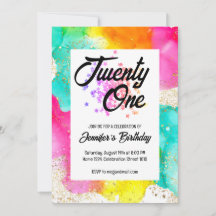 Färgämnet Stänk Watercolor Birthday