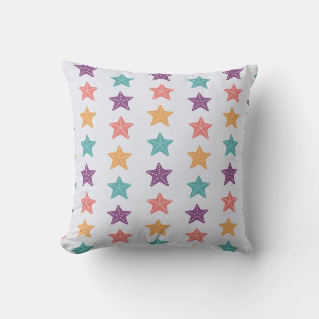 Färgämnet Starfish Mönster Kudde (Framsida)