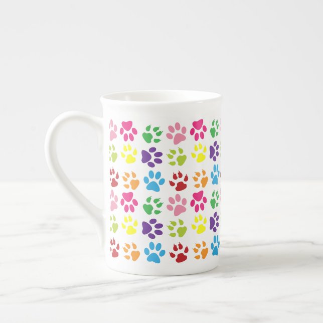 Färgämnet Tassar, Hund, Tassar, katt Tassar Benporslin Mugg (Vänster)