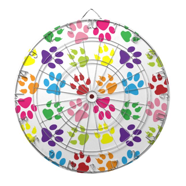 Färgämnet Tassar, Hund, Tassar, katt Tassar Darttavla (Framsidan)