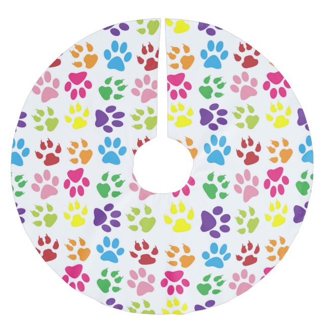 Färgämnet Tassar, Hund, Tassar, katt Tassar Julgransmatta Borstad Polyester (Framsidan)