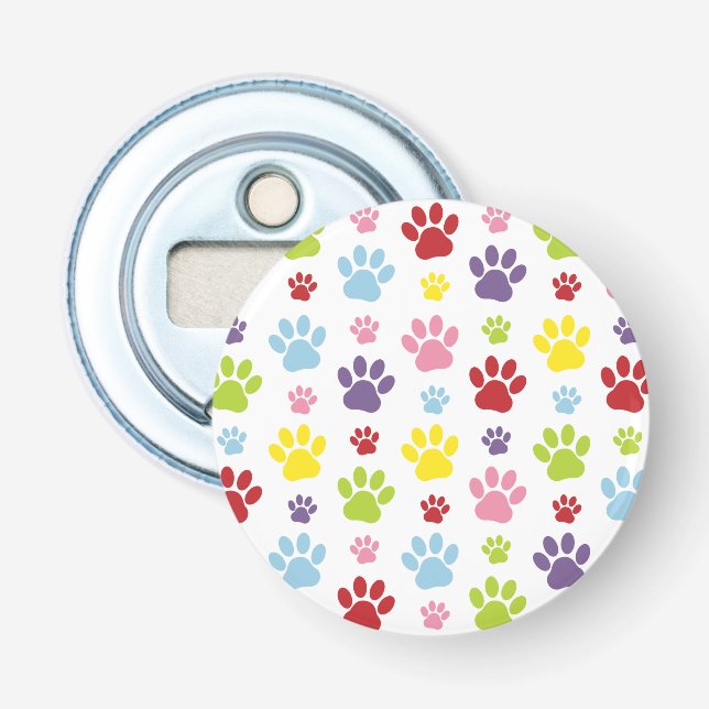 Färgämnet Tassar, Tass Mönster, Hund, Tassar, Tass Flasköppnare (Framsidan)