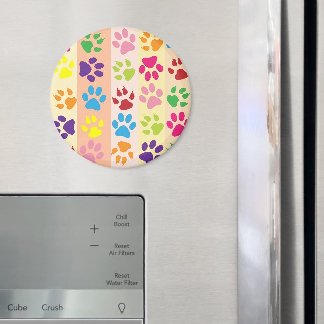 Färgämnet Tassar, Tass Mönster, Hund, Tassar, Tass Magnet (In Situ (Fridge))
