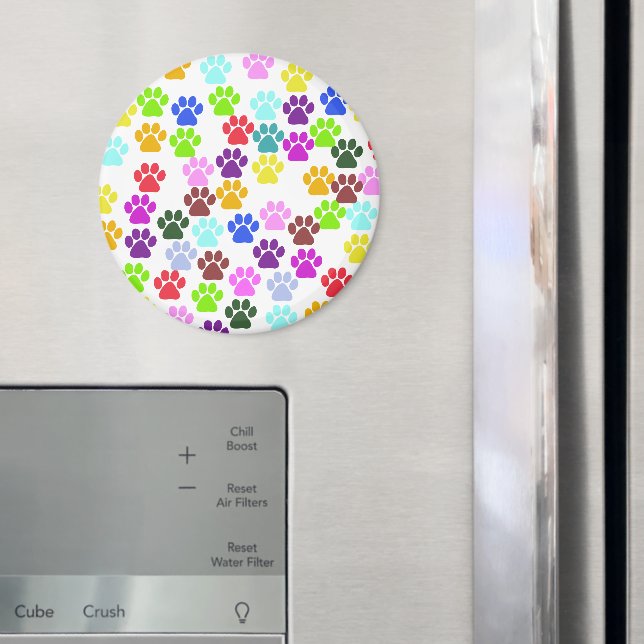 Färgämnet Tassar, Tass Mönster, Hund, Tassar, Tass Magnet (In Situ (Fridge))