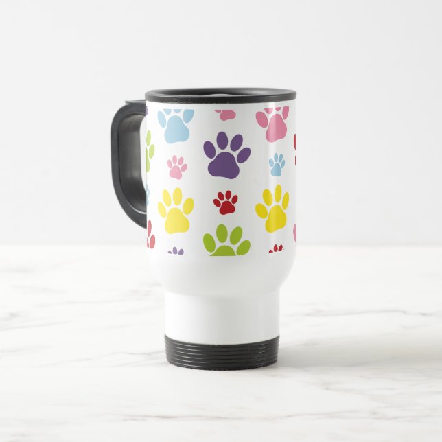 Färgämnet Tassar, Tass Mönster, Hund, Tassar, Tass Resemugg (Framsida vänster)