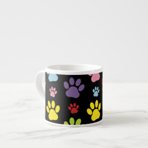Färgämnet Tassar, Tass Mönster, Tass avtryck, Hund Espressomugg