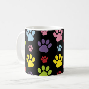 Färgämnet Tassar, Tass Mönster, Tass avtryck, Hund Kaffemugg