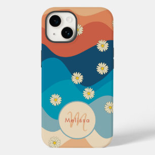 Färgämnet Vågar och Daisy Mönster Monogram