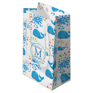 Färgämnet Vatten Stänk Blue Whale Monogram Mön