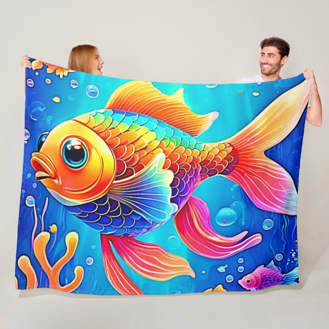 Färgämnet vattenlevande fisk Art Fleecefilt (På plats)