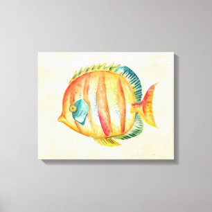 Färgämnet vattenlevande fisk canvastryck