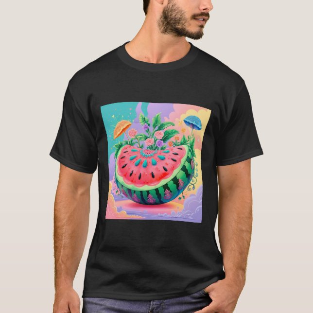 Färgämnet vattenmelon t shirt (Framsida)