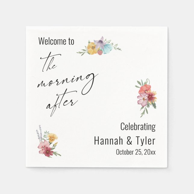 Färgämnet Wildblomma på våningen efter Pappersservett (Framsidan)