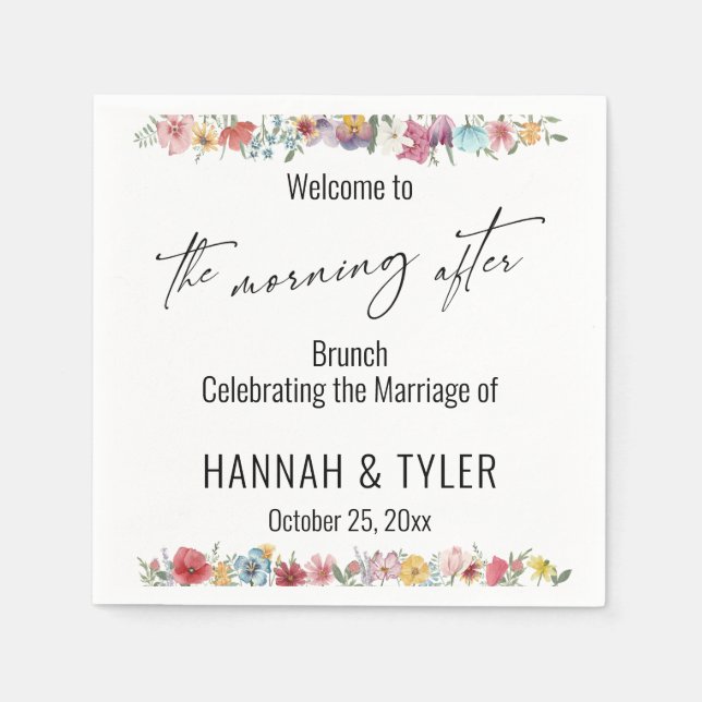 Färgämnet Wildblomma på våningen efter Pappersservett (Framsidan)