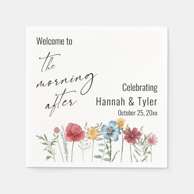 Färgämnet Wildblomma på våningen efter Pappersservett (Framsidan)