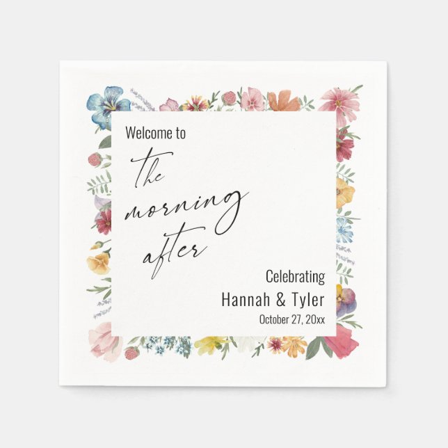 Färgämnet Wildblomma på våningen efter Pappersservett (Framsidan)