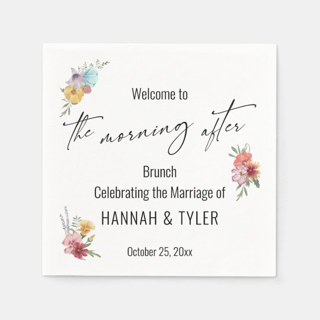 Färgämnet Wildblomma på våningen efter Pappersservett (Framsidan)