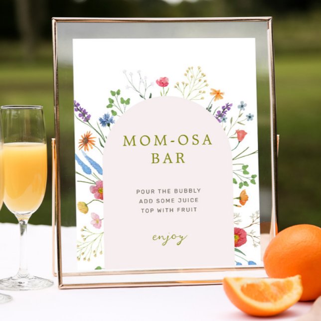 Färgämnet Wildblommans babyskor Momosa Pub-tecken Poster (Skapare uppladdad)