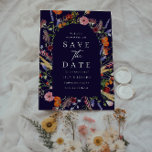 Färgämnet Wildblommor Navy Bröllop Spara Datumet<br><div class="desc">Färg Watercolor Wildblommor Navy Bröllop spara datum Se matchningssamling i Niche and Nest Store</div>