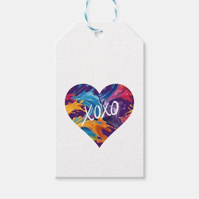 Färgämnet XOXO- Presentetikett (Framsidan)