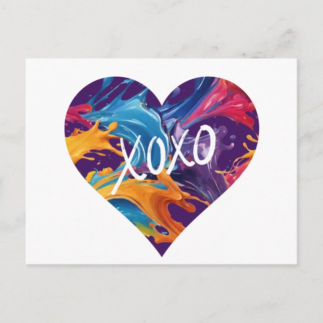 Färgämnet XOXO- Vykort (Framsida)