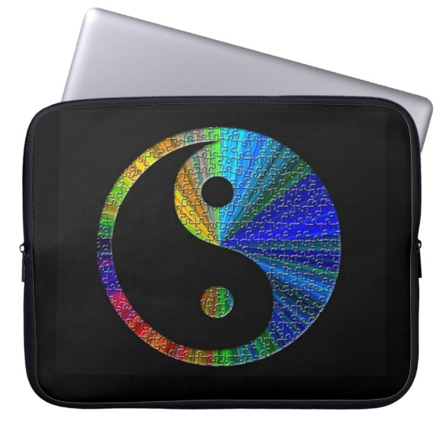 Färgämnet Yin och Yang Laptop sleeve (Framsidan)