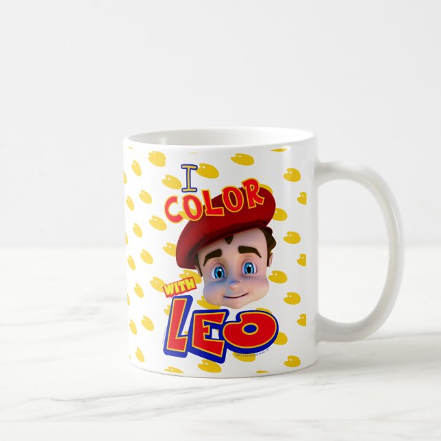 "Färgar jag med den Leo" muggen Kaffemugg (Höger)