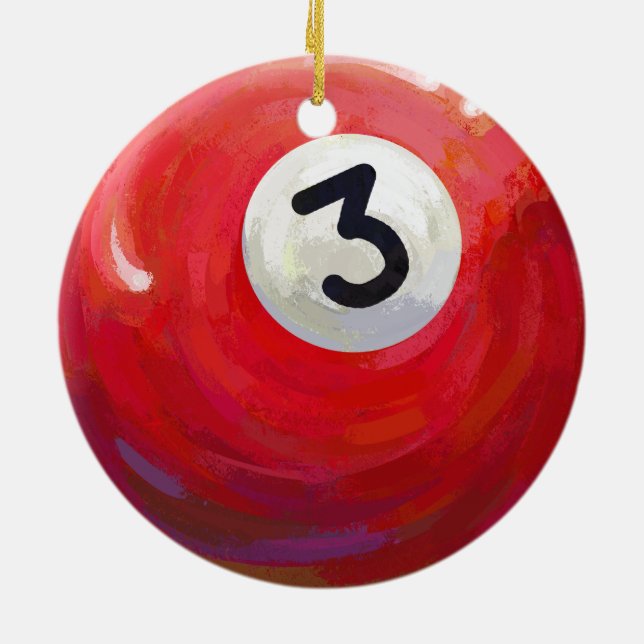 Färgat 3 Bassäng Boll Mönster Julgransprydnad Keramik (Baksidan)
