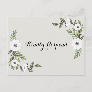 Färgat Anemones OSA Postcard Inbjudan Vykort