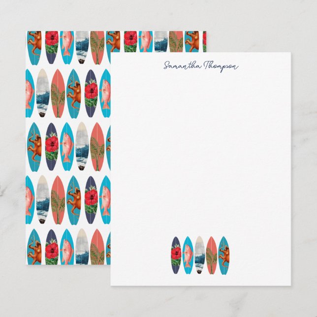 Färgat återcirkuleringsytor med Mönster eget namn Anteckningskort (Fram/baksida)