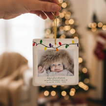 Färgat Baby Första jul Ljus