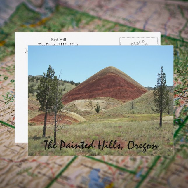 Färgat Backe, Oregon Travel Photo Vykort (In Situ Map)