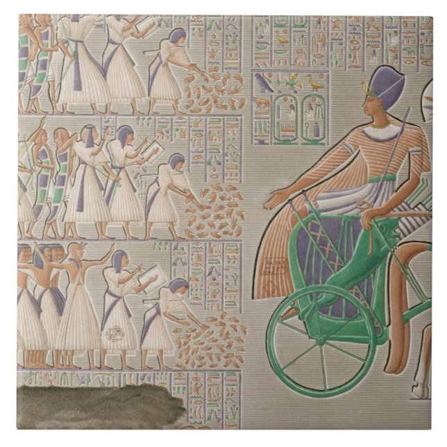 Färgat basera lättnader från det södra gallerit av kakelplatta (Framsidan)