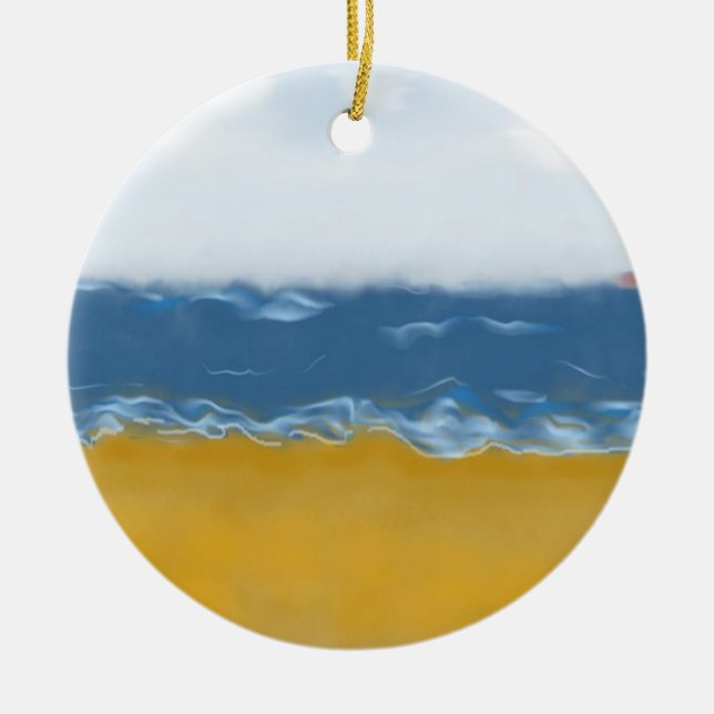 Färgat Beach-orange Julgransprydnad Keramik (Framsidan)