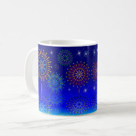Färgat blått julfyr i flottan kaffemugg