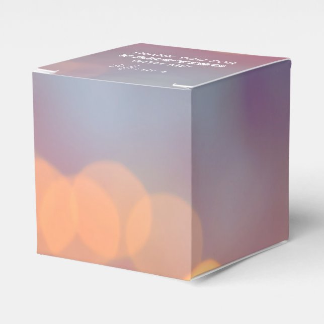 Färgat Bokeh 2 tum x 2 tum Party Presentaskar (Framsidan Sidan)