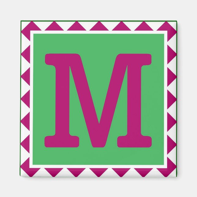 Färgat Brev 'M' - Magnet (Framsidan)