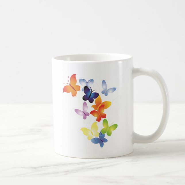 Färgat ButterFlies Kaffemugg (Höger)