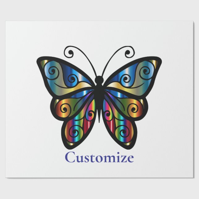 Färgat Butterfly Thunder_Cove Presentpapper (Platt)